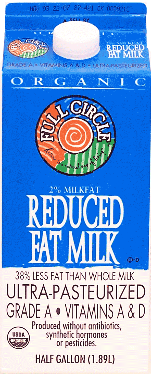 Full Circle  2% reduced fat milk, organic, ultra-pasteurized, grade A Full-Size Picture